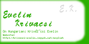 evelin krivacsi business card